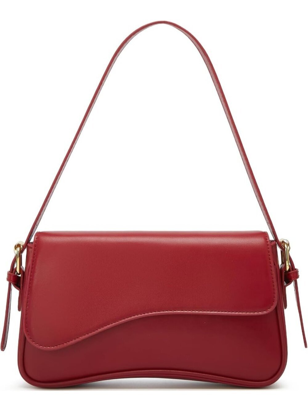 Women Red Crossbody Shoulder Bag Y2K PU Leather Daily Travel